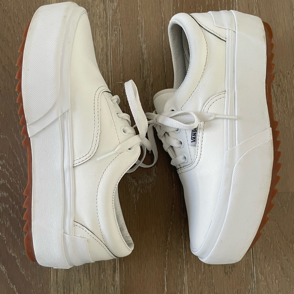 Vans Era Stacked Platform Sneakers in Pure White Women’s Size 7 - Picture 2 of 5